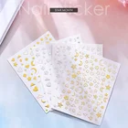 Nail Sticker On Nails Top Quality 12 Design Gold Silver 3D Adhesive Nail Art Sticker On Nails