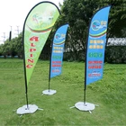 Promotional Usage Advertising Exhibition Event Outdoor Feather Flag Flying Beach Teardrop Flag
