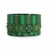 TTT Jewelry Hand Made Latest Fashion Tube Eye Green Color Chunki Tile Enamel Bangle Bracelet For Boys