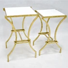 Modern high design metal legs living room marble coffee tea side table home furniture