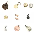 Fahion design made custom silver logo metal jewelry tags for pendant