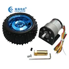 Diameter 80mm Rubber Tire smart robot Wheel+Motor Mount Bracket +6mm connector +GM37-520 6mm shfaft DC Reduction Gear Motor