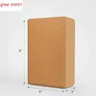 Gym equipment custom logo printed high density natural soft cork yoga block