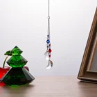 Handmade Suncatcher Chakra Moon Crystal Prism Hanging Glass Ball Pendant for Wedding Plants Car Window Decoration Fashion