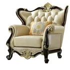 New AJJ MA82 carven furniture romantic sofa LIVING ROOM LEATHER SOFA CHAIR european luxury sofa set royal