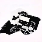 FREE MOCK UP UEFA Fans Knitted Scarf Jacquard Knitting Pattern Scarf Knitted Fan Scarf For Event