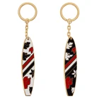 wholesale custom germany high quality squishy floating eva foam and titanium alloy surfboard shaped keyrings