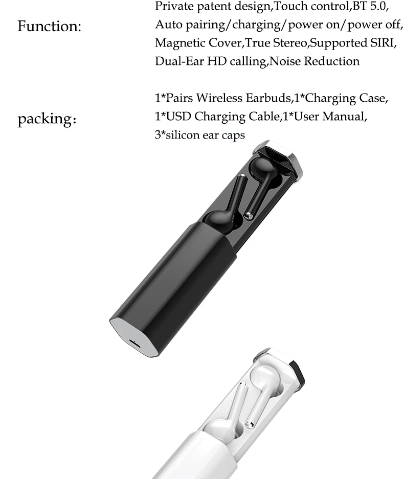Sports Earphones Gym Running, HD Stereo Headset w/Mic, wireless charging Battery Noise Cancelling Earbuds with Bluetooth - ANKUX.COM