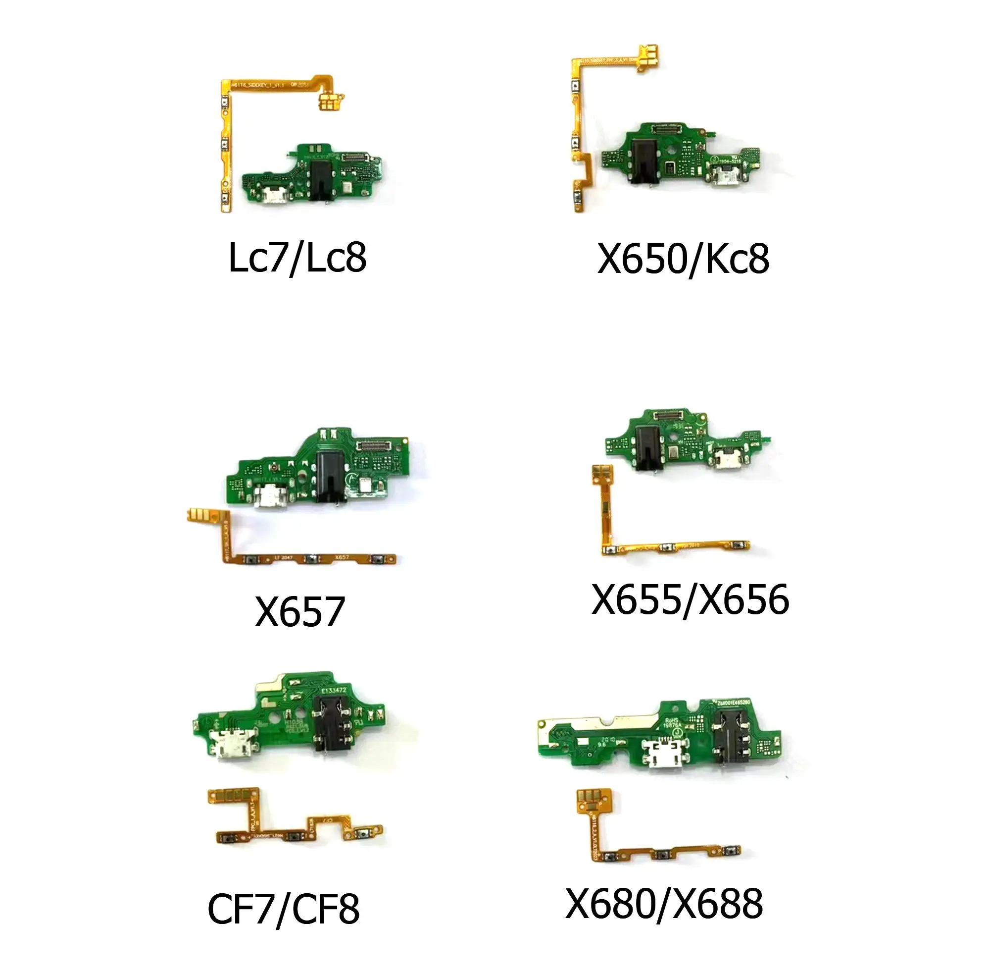 Usb Charging Port Dock Board With Power Volume Flex Tecno Lc Lc X