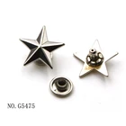 18mm silver color star metal rivet for clothing
