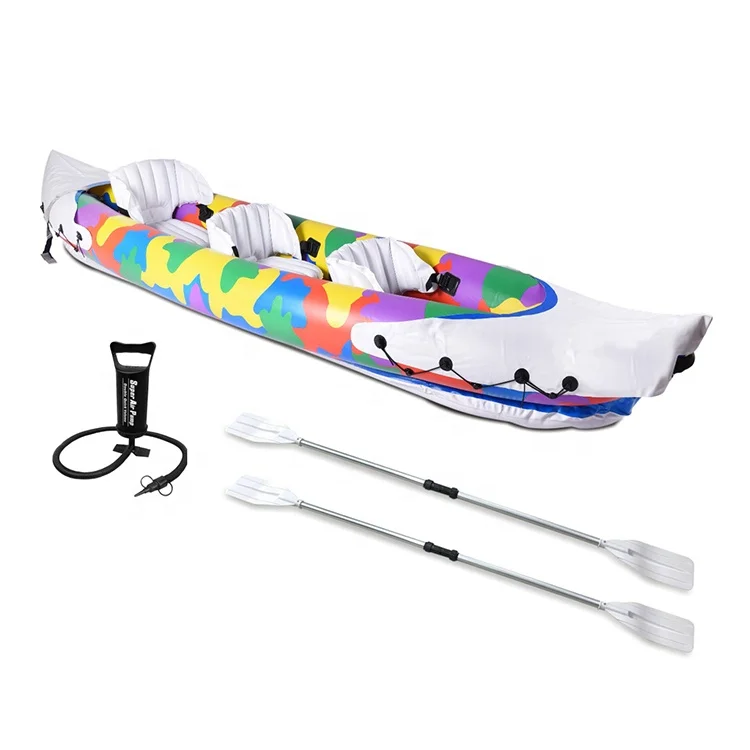 inflatable fishing kayak with Aluminum Oar and hand pump