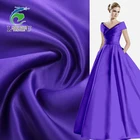 Hot selling 300 gsm baroque soft shiny plain organic pure satin fabric