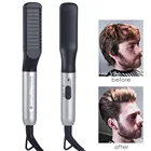 Professional Salon Products Hair Straightener Hair Straightening Brush Instant Styling Comb Beard Straightener For Men