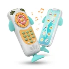 Educational cell phone for kids 2 in 1 whale remote control and smart musical baby mobile phone toy