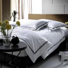 Super Comforter Set Queen Size 100% Cotton 5 Star Hotel White Bedding Set