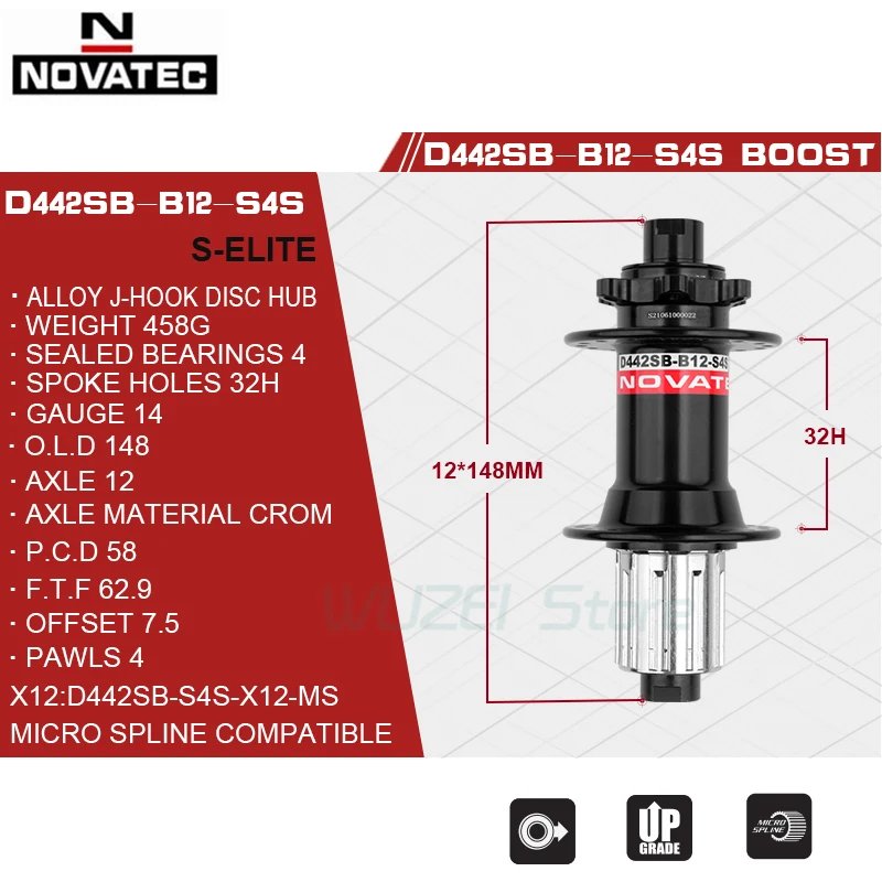 Novatec Mtb Hub D Sb D Sb X S Holes Mtb