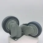 3 4 5 Inch Grey Color Nylon Bracket N High Elastic Thermoplastic Rubber Caster Wheel for Medical Equipment