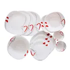 Tempered glass opal glassware modern white square dinnerware