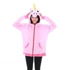 Pink Unicorn Animal Cartoon Cute Comfortable Cheap Sweatshirt Hoodie For Adult Cloth