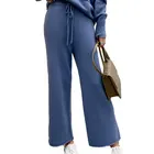 2019 new arrival women loose fashion solid color cashmere straight long pants