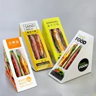 sandwich packaging box carton creative baking cake paper boxes with window picnic party food disposable package