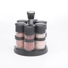 Spice bottles with grinder caps grinder set manual glass pepper grinder