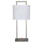 UL Listed Modern Designs Lamp Fixture Supplier Two Arms Hotel Light With Knob Switch And Dual Outlets For Bed Table T20271