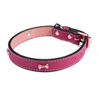 Wholesale High Quality Dog Leash Gold-Plated Bone Nail Dog Accessories Leather Collar Leash