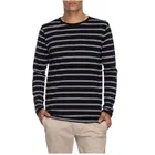 The 2019 new fashion design breathable cotton mens t shirt with stripes and long sleeves
