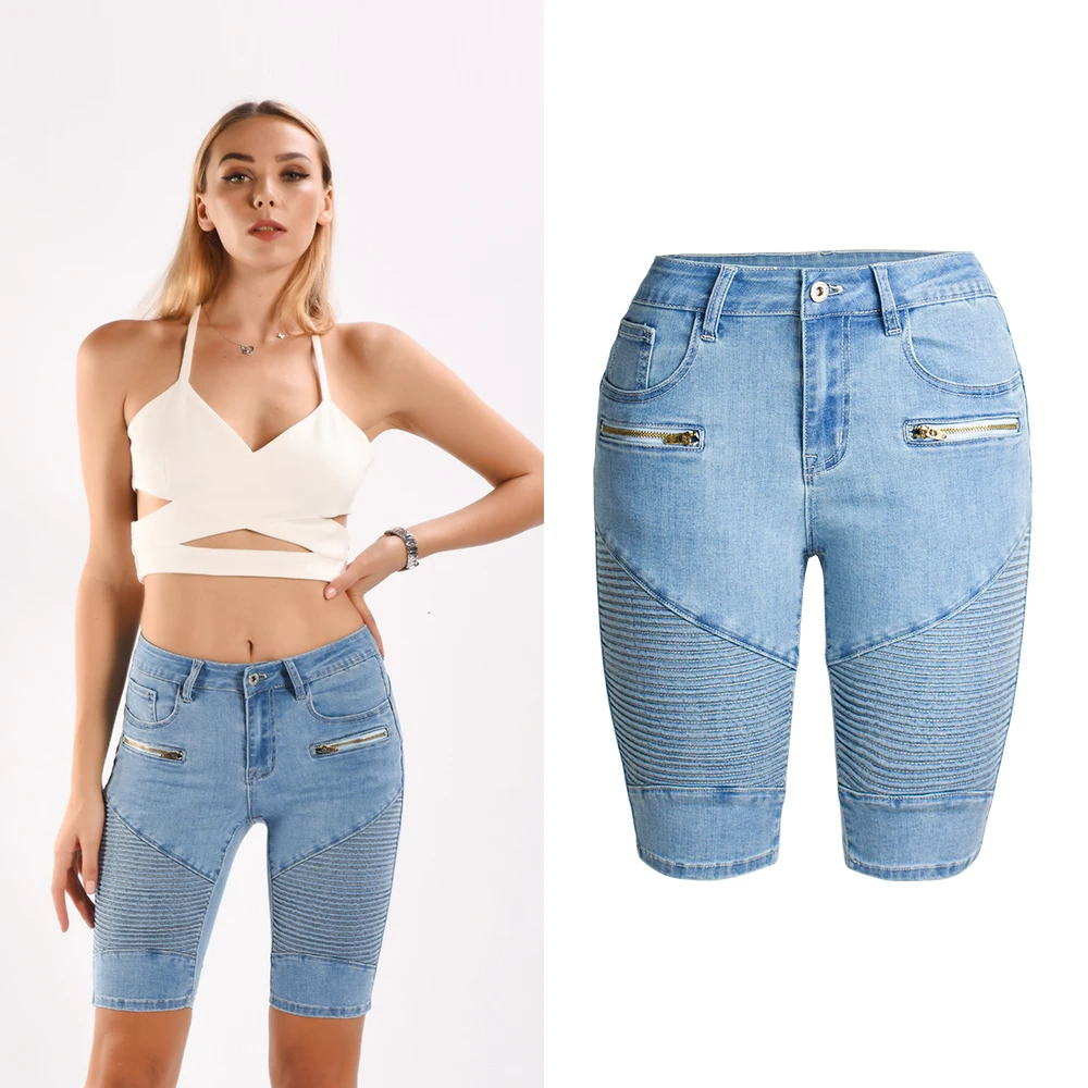 light blue jean shorts womens