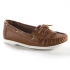 China Manufacturer Fashion Customized Brown Loafers Women Casual Flat Shoes