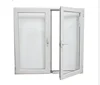 China Manufacturer pvc casement window double glass pvc mosquito net windows for mobile home