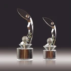 Wholesale high quality product golf sport new idea Custom k9 crystal trophy award Cylindrical base