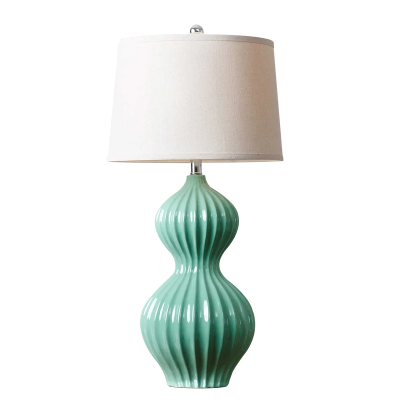 wholesale retro ceramic base table lamp Home Hotel Decorative Bedside Reading Lights