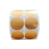Glossy film shiny wholesale paper round gold custom sticker roll