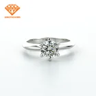 18 K White Gold Jewelry moissanite Rings Diamond Cut moissanite Wedding Ring