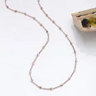Jewelry fashion Rose Gold plated 925 sterling silver simple necklace chain for women