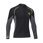 1.5mm men's front zip neoprene diving surfing wetsuit top