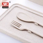 High quality wheat fiber personalized adult lunch boxes with 2 compartments