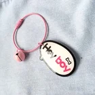Creative style custom screw locking stainless steel wire holder colored wire key chain