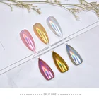 Nail Art 3 Color Solid Mirror Powder Nail Art Holographic Pigment Powder Glitter Chrome Powder For Decoration