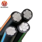 Abc ケーブルサービスドロップ abc ケーブルアルミ導体 xlpe/pvc 絶縁フレーズ 3*50 + 1*35 アルミ合金中立 lv