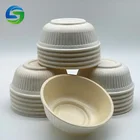 280 350 650 ミリリットルカスタマイズ可能な環境にやさしい使い捨てサラダパルプ食品容器堆肥生分解性トウモロコシ澱粉スープボウル