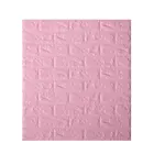 Professional Supplier Pink Brick 3d Self-adhesive Foam Wall Stickers Decorative Wallpaper for Office