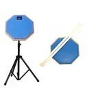 Wholesale Rubber Wooden musical instrument drum pad mute set With Adjustable drum pad stand 3 practice drum pad