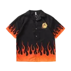 2020 New Loose Short-Sleeved Flame Printing Oem Plain Beach Fashion Shirt
