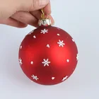 3d New Designed Wholesale Customizable Pinecone 3D Glass Christmas Ball Red Baubles For Tree Decoration