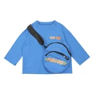 Boy's round collar T-shirt for children loose Korean children's wear new long sleeve for kids spring and autumn