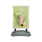 Promotion Outdoor double sidewalk signs, swing pavement sign poster display stand, High Quality Led Pavement Sign