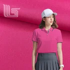 China factory women sport style single jacquard stretch 100% polyester pique knit polo fabric